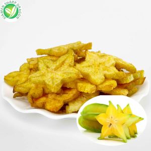 Llesques de fruita estrella fregides al buit
